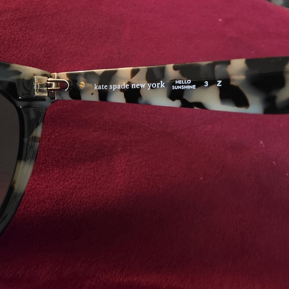 NEW Kate Spade Black With Tortoise Rim And Temple Cat-Eye Sunglasses - Picture 4 of 6